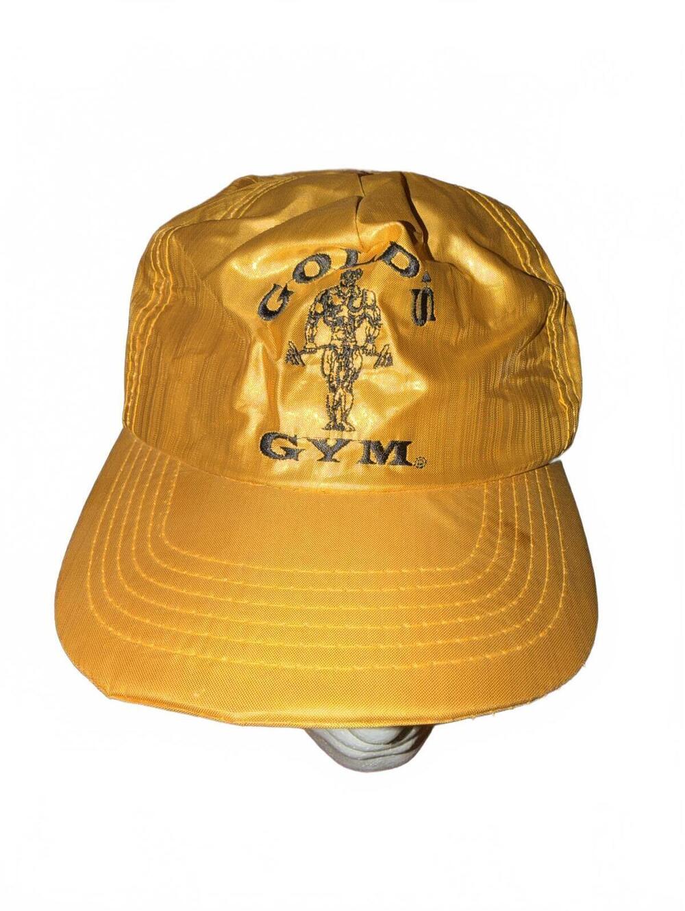 Vintage Gold's Gym Shiny Gold Embroidered Snapback Cap